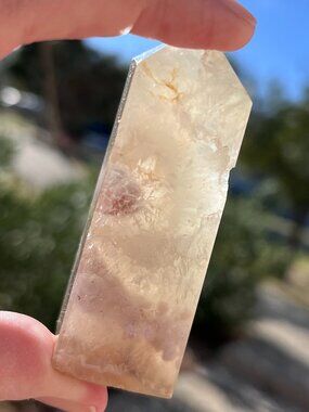 Flower Agate Crystal Tower